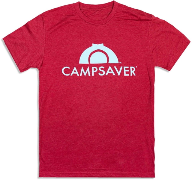 CampSaver Logo T-Shirt – Men’s Cardinal/Teal XXXX-Large