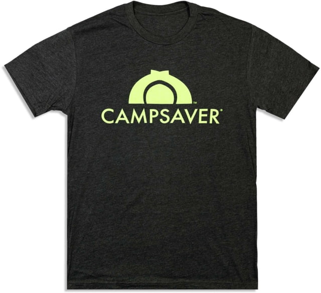 CampSaver Logo T-Shirt - Men's Charcoal Heather/Neon Green Logo 3XL CVC 6210-CCHE-NG-3XL