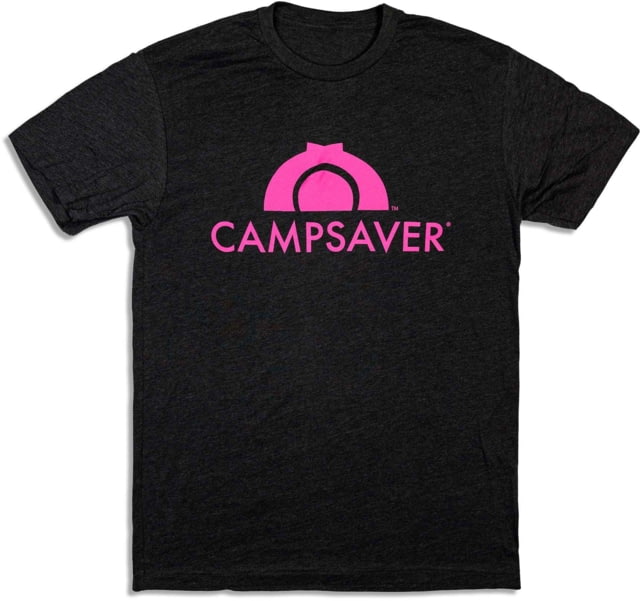 CampSaver Logo T-Shirt - Men's Charcoal/Pink Small