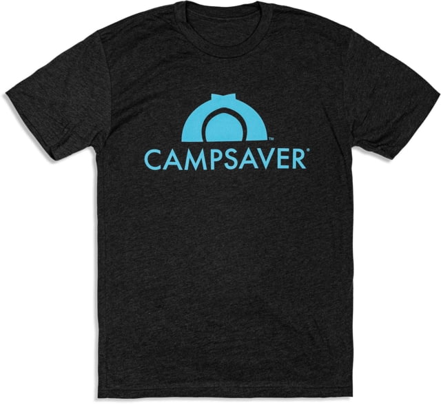 CampSaver Logo T-Shirt – Men’s Charcoal/Teal X-Small