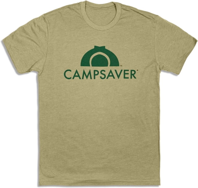 CampSaver Logo T-Shirt - Men's Light Olive/Forest Green Logo 2XL CVC 6210-LOLV-2XL