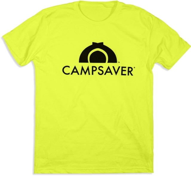 CampSaver Logo T-Shirt – Men’s Neon Yellow/Black Large