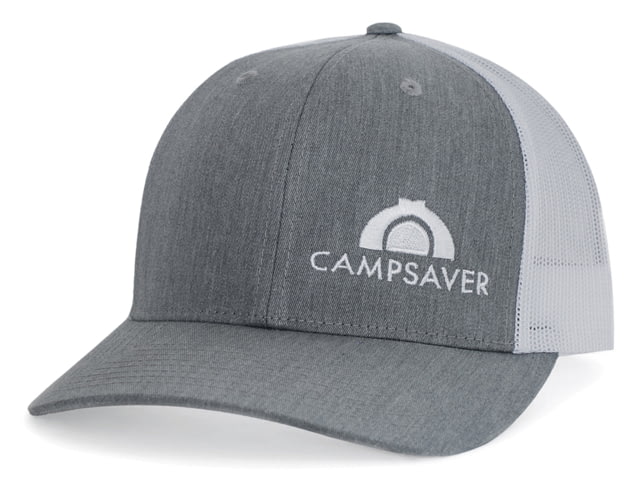 CampSaver Standard Embroidered Logo Hat Heather Grey/White - White Logo One Size