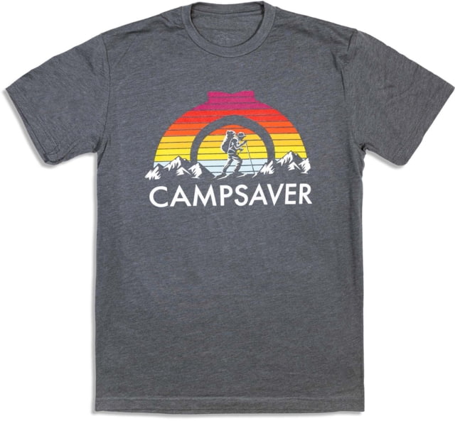 CampSaver Sunset Hiker T-Shirt Heather Heavy Metal XX-Large