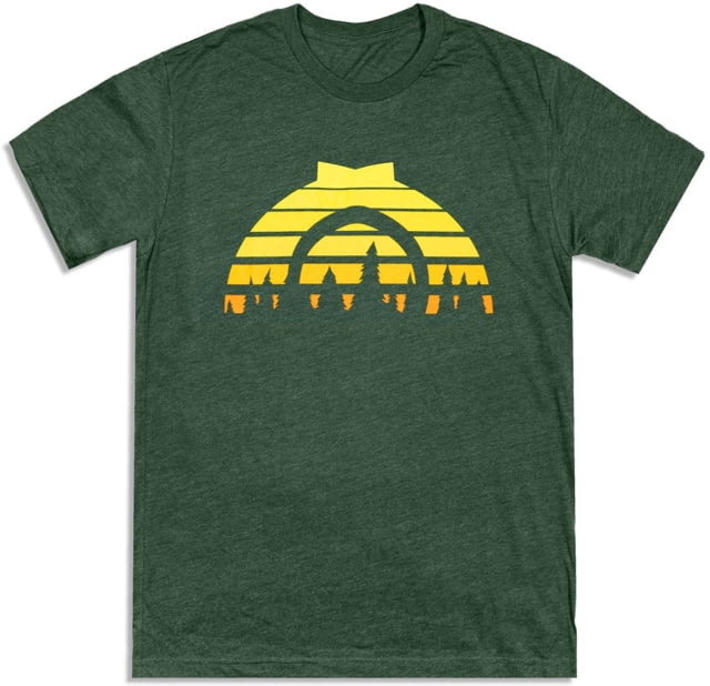 CampSaver Sunset Logo T-Shirt Heather Forest Green Large