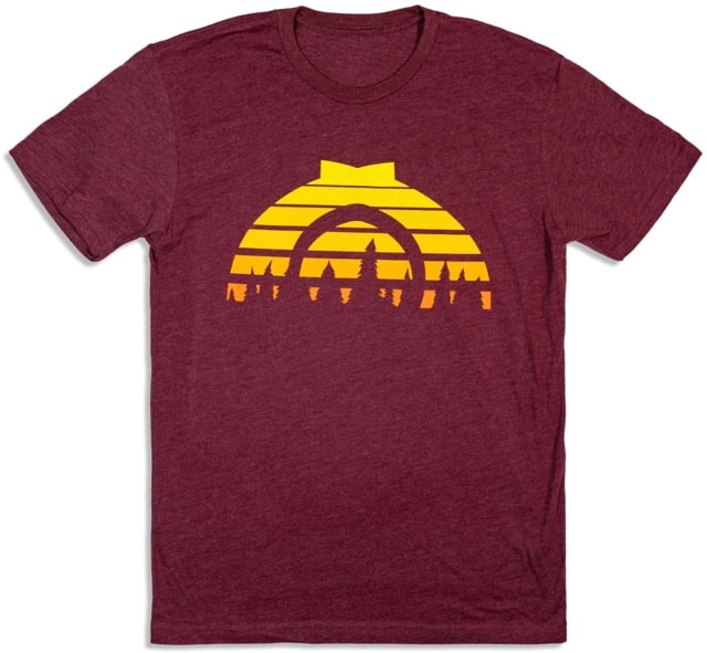 CampSaver Sunset Logo T-Shirt Heather Maroon Large