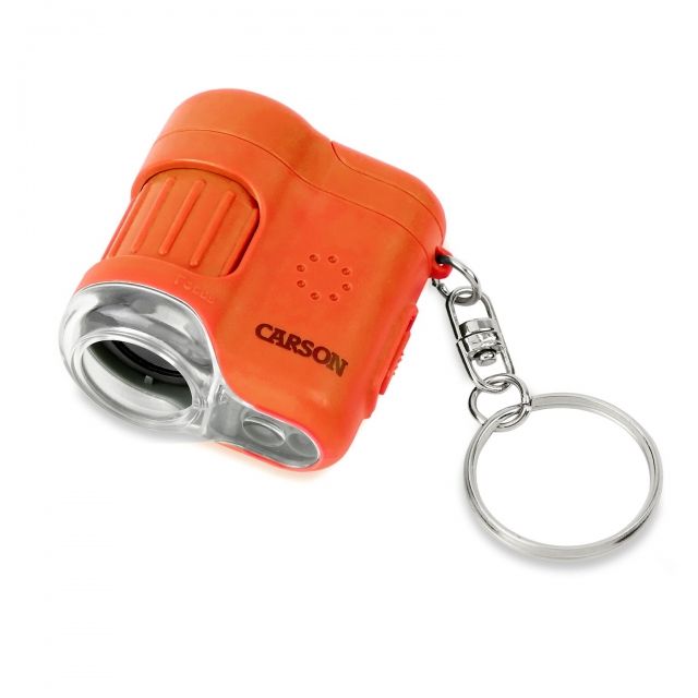 Carson 20x MicroMini LED Lighted Pocket Microscope Orange