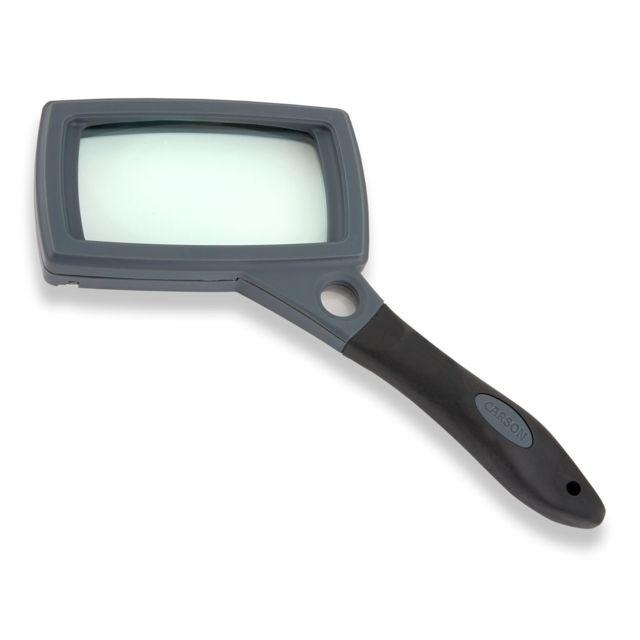 Carson 2x Soft-Grip Glass Magnifier with 11.5x Spot Lens and Stand