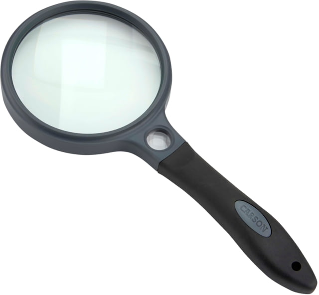 Carson Carson 3.5in Soft-Grip Glass Magnifier 2x with 11.5x Spot Lens and Case