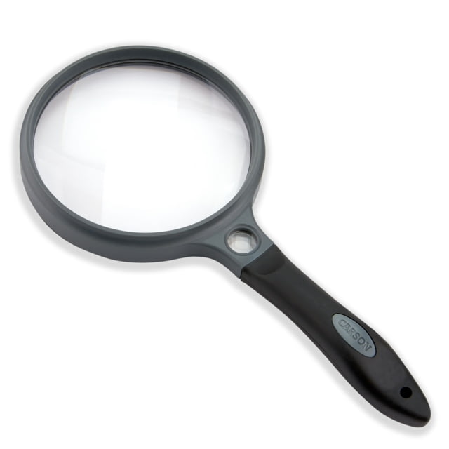 Carson 4.3in Soft-Grip Magnifier 2x with 11.5x Spot Lens and Case