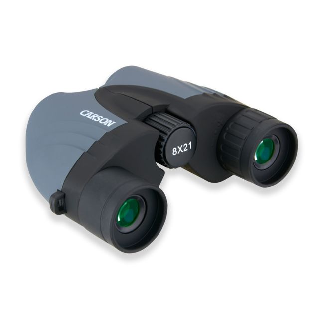 Carson Tracker 8x21mm Porro Prism Binoculars Matte Black