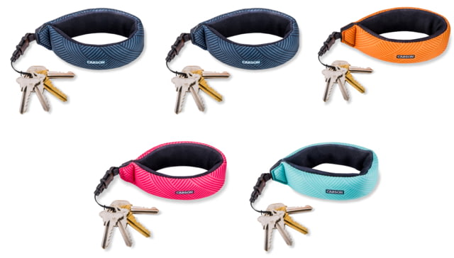 Carson Floating Wrist Strap Keyrings 5-Pack Assorted