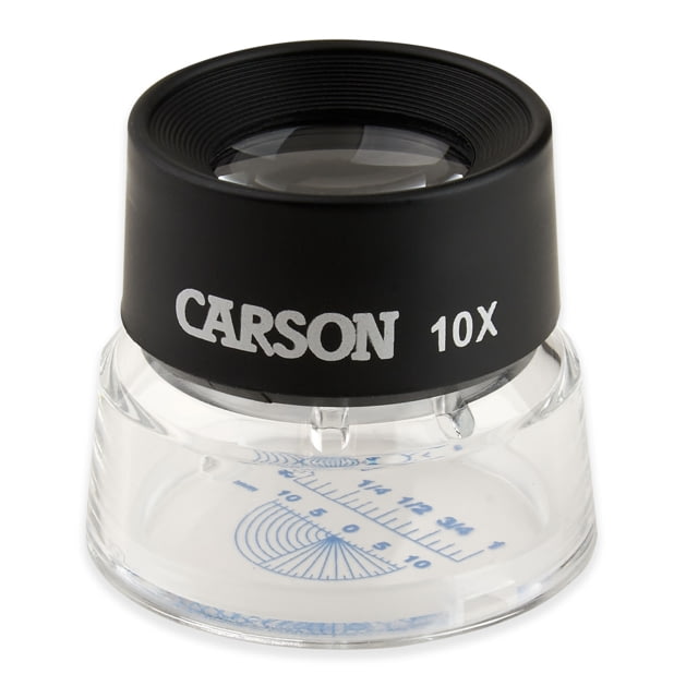 Carson LumiLoupe 10x Stand Magnifier with Reticle