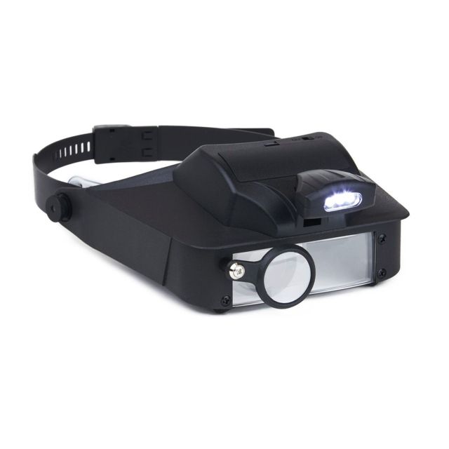Carson LumiVisor 2x/3x/5x/6x LED Lighted Head Visor Magnifier Loupe Black