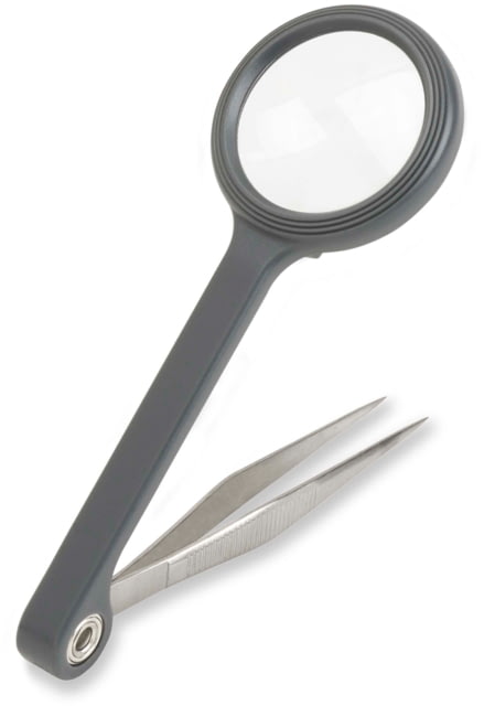 Carson MagniGrip 4x Magnifier with Attached Precision Tweezers
