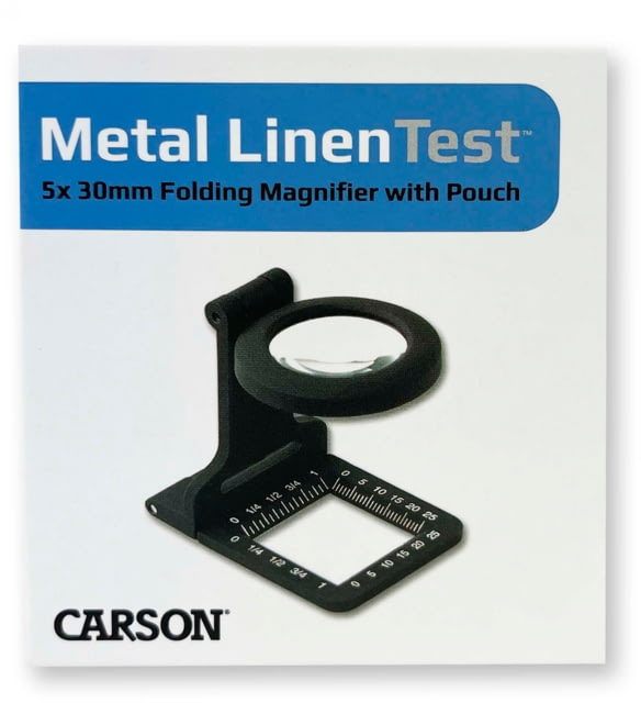 Carson Metal LinenTest 5x Compact Fold-Out Magnifier Loupe