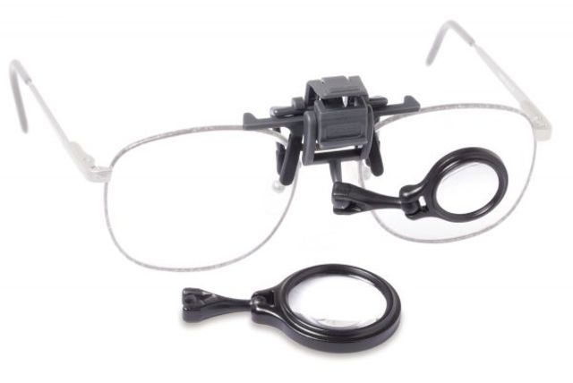 Carson OcuLens 5x / 7x Clip-on Adjustable Eyeglass Magnifier Loupe Set