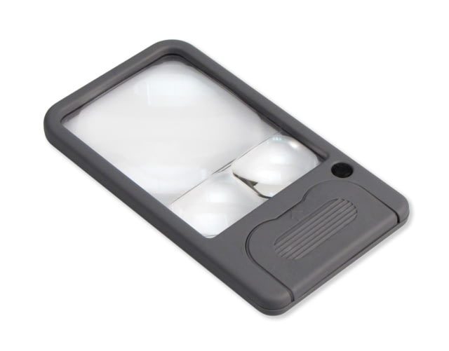 Carson Pocket Magnifier Loupe w/ LED Light Gray