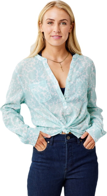 Carve Designs Dylan Gauze Shirt -Women's Sea Glass Felicity Extra Small