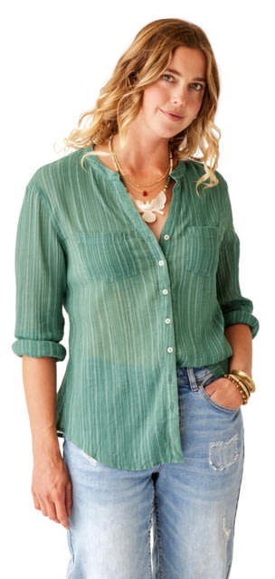 Carve Designs Dylan Gauze Tunic - Women's Forest Multistripe Extra Small