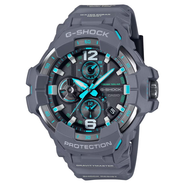 Casio Casio G-Shock Gravity Master Men's Analog-Digital Watch 55mm Case Diameter Steel Bezel Gray Bio-based Resin Band