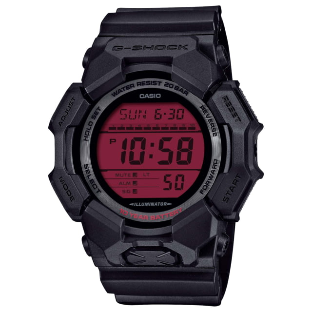 Casio Casio G-Shock Men's Digital Movement Watch 52 mm Case Diameter Resin Black w/Red Dial Bio-based Resin
