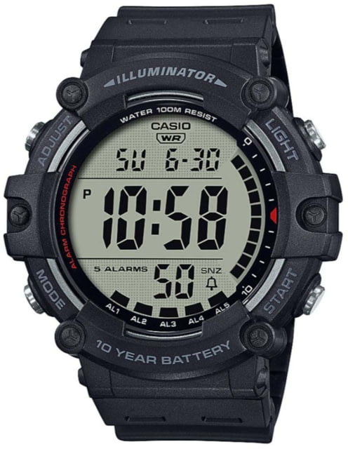 Casio Outdoor Casio Outdoor Classic 10-Year Battery Digital Watch w/Resin Strap - Men's Black One Size