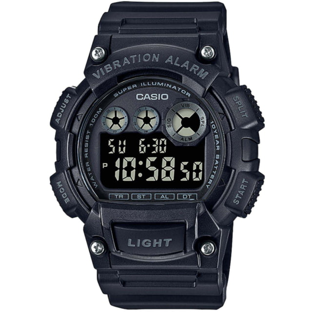 Casio Outdoor Classic Digital Watch w/Vibration Alarm Super Bright Backlight and Dial - Men's Black One Size