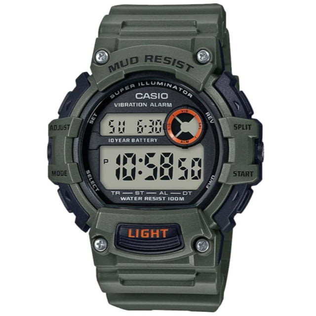 Casio Outdoor Digital MUD Resistant Resin Watch - Mens Green One Size