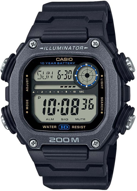 Casio Outdoor Casio Outdoor Digital Watch w/200 Meter WR World Time 10-Year Battery and Resin Strap - Mens Black One Size