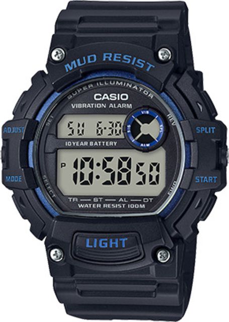 Casio Outdoor Digital MUD Resistant Resin Watch - Mens Blue One Size