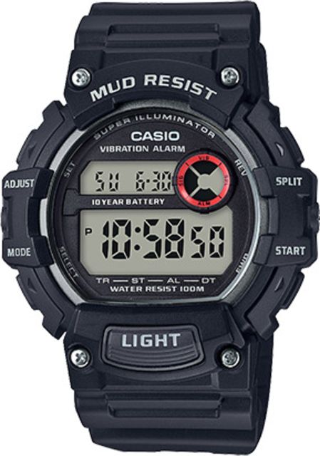 Casio Outdoor Digital MUD Resistant Resin Watch - Mens Black One Size