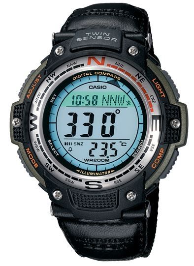 Casio Outdoor Twin Sensor-Compass/Therm-200m Water Resistant Black/Green