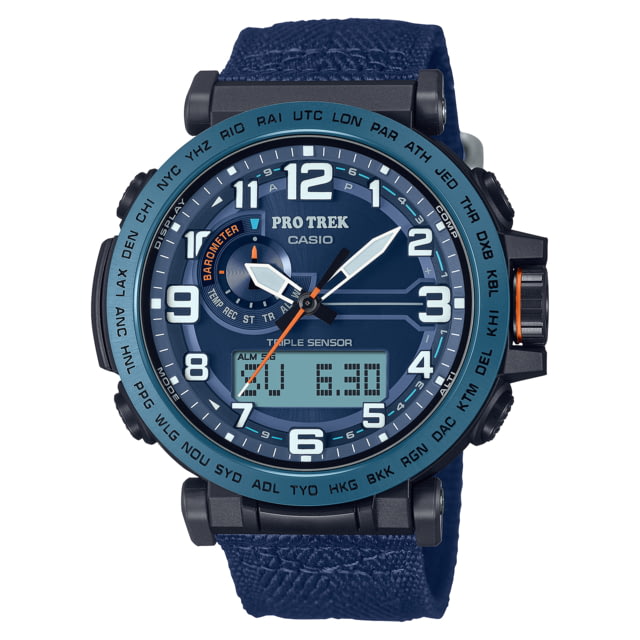 Casio PRO TREK Tough Solar Triple Sensor Watch - Men's Blue