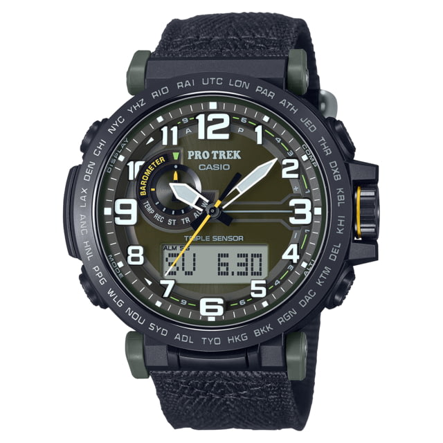 Casio PRO TREK Tough Solar Triple Sensor Watch - Men's Green