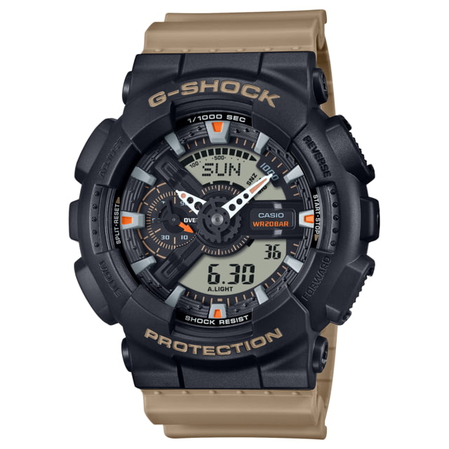 Casio Tactical G-Shock 51mm Analog-Digital Watch w/Black Case - Men's Beige One Size