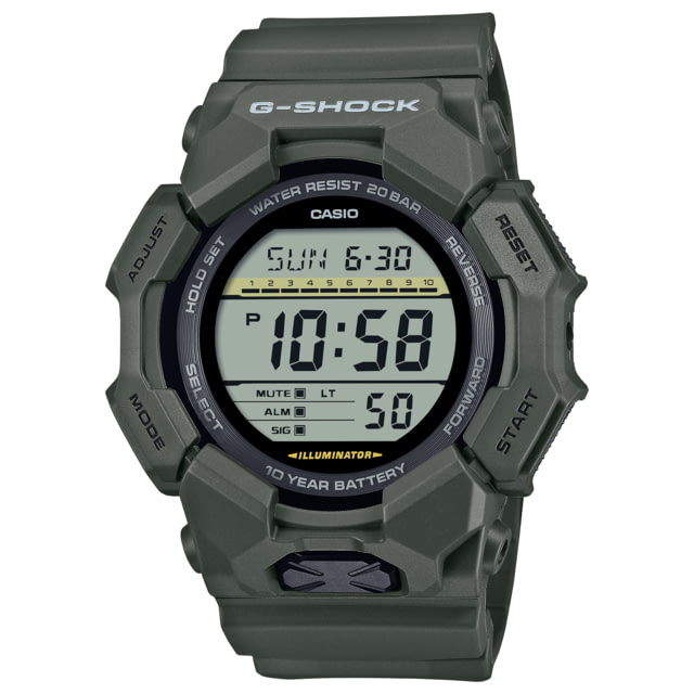 Casio Tactical G-Shock Classic 10-Year Battery Digital Watch - Men's Green One Size