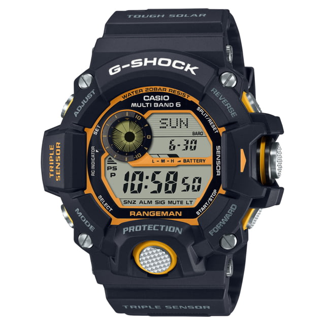 Casio Tactical Rangeman G-Shock Solar Atomic Watch Black/Yellow One Size
