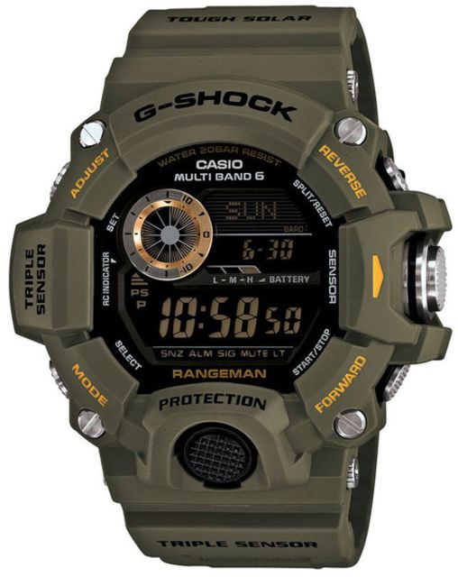 Casio Tactical Rangeman G-Shock Solar Atomic Watch Olive