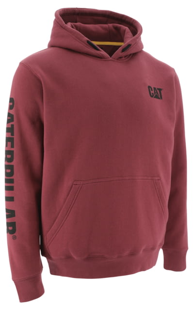 Caterpillar Trademark Banner Hooded Sweatshirt - Men's Medium Regular Brick