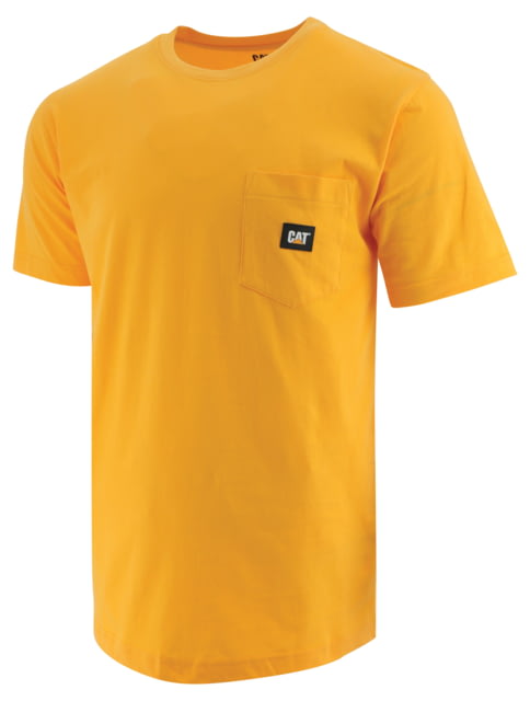 Caterpillar Label Pocket Short Sleeve T-Shirt - Men's Medium Yellow
