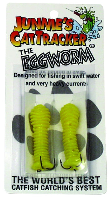 Cat Tracker Eggworm Rigged Chartreuse 2 Pack