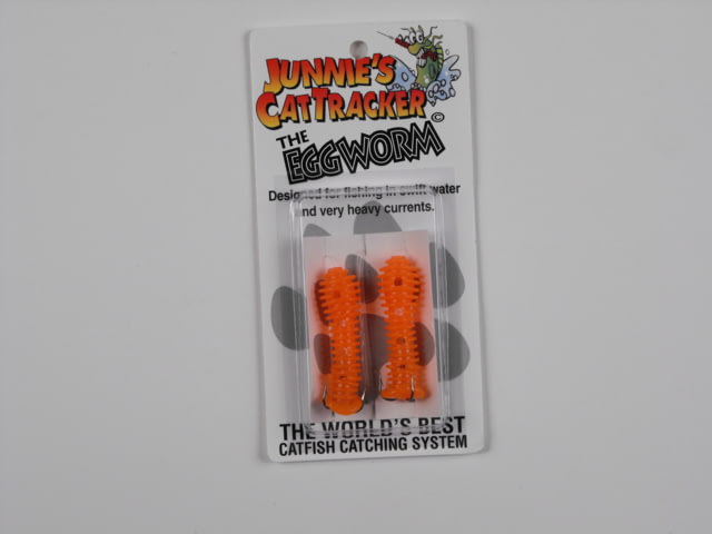Cat Tracker Eggworm Rigged Orange 2 Pack