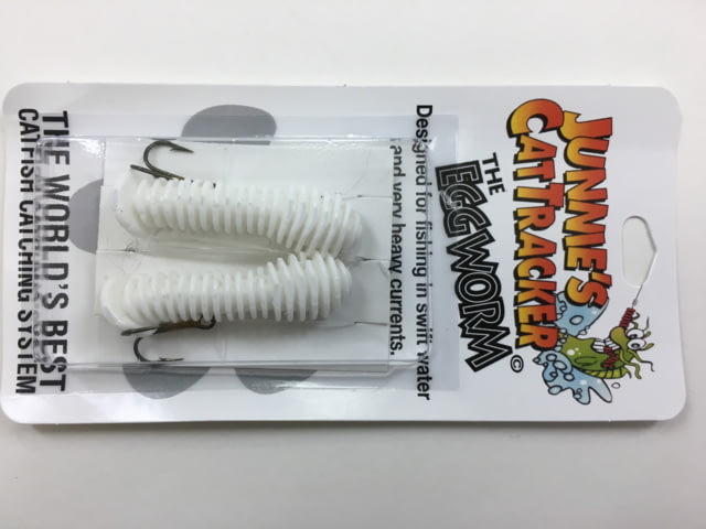 Cat Tracker Eggworm Rigged White 2 Pack