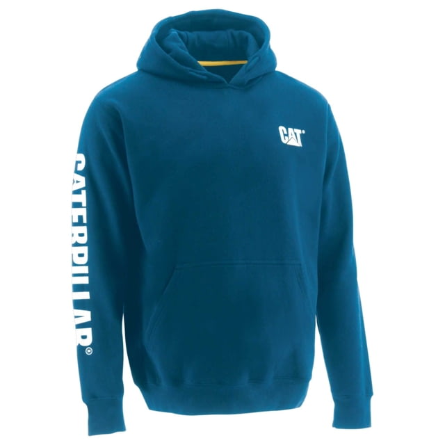Caterpillar Trademark Banner Hooded Sweatshirt - Men's Extra Large Tall Memphis Blue