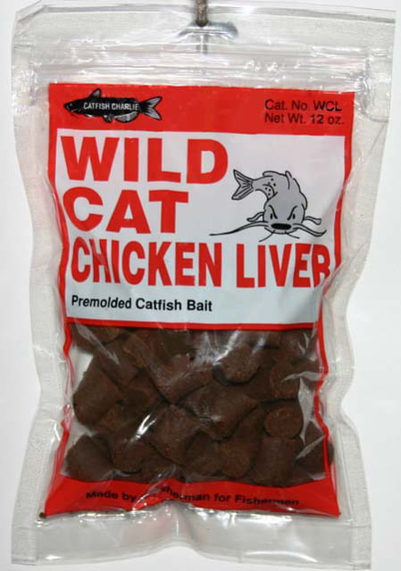 Catfish Charlie Bait Wildcat Dough Balls Chicken Liver Prepared Baits 12 oz