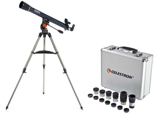 Celestron AstroMaster 70 AZ Altazimuth Telescope Refractor with Eyepice Filter Accessory Kit