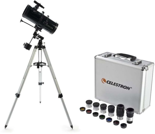 Celestron PowerSeeker 127 EQ Newtonian Telescope with Eyepice Filter Accessory Kit