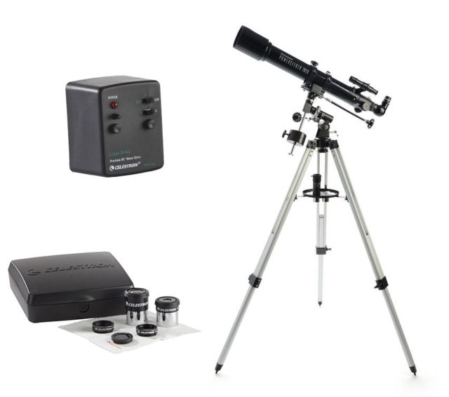 Celestron PowerSeeker 70EQ Telescope  w/ PowerSeeker Accessory Kit 94306 and Motor Drive 93514