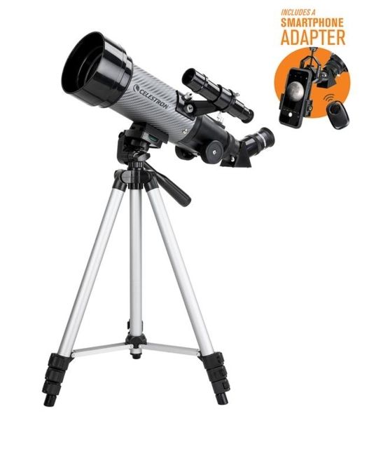 Celestron Travel Scope 70DX 10-168x Portable Telescope Gray/Black